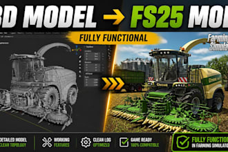 convert 3d models into fully functional farming simulator 25 mods