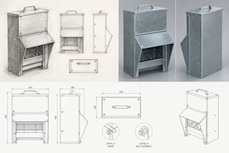 design farm feeders, drinkers, troughs and animal equipment 3d cad