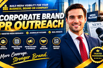 do corporate PR, brand media outreach, journalist pitching, press release