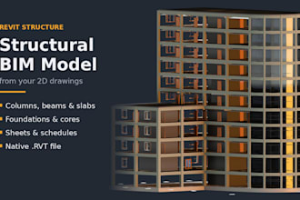 create a structural revit bim model from your 2d drawings