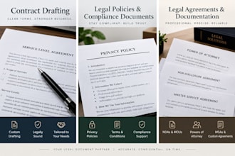 draft, review and redline contracts, ndas and legal agreements