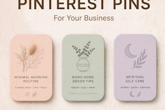 design 3 aesthetic pinterest pins for your business
