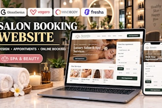 create salon spa booking website with glossgenius vagaro mindbody fresha