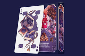 custom playing card design card illustration poker card blackjack 52 card deck