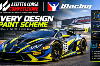 design an assetto corsa competizione livery or iracing paint scheme