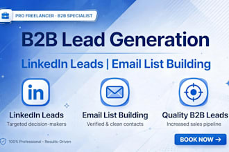 do b2b lead generation linkedin lead research and email list building