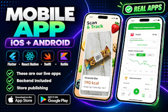 do mobile app development, ios app, android app, flutter react native dev