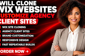 clone wix website customize agency client website