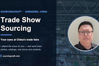 attend chinese trade shows and send you suppliers, catalogs and prices