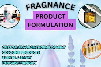 formulate perfume, fragrance, cologne and cosmetic products