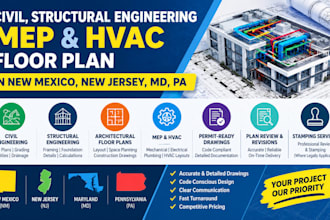 civil, structural engineering mep hvac floor plan in new mexico new jersey MD pa