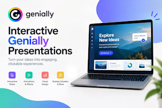 design an interactive genially presentation for business and education