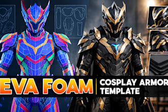 design 3d cosplay models and templates for eva foam armor