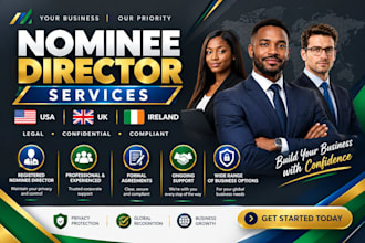 provide nominee director service for USA UK ireland companies