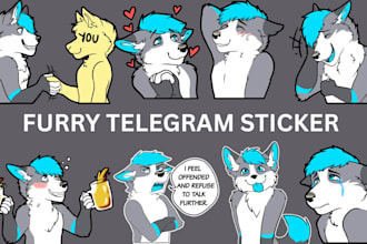 draw furry telegram sticker nsfw furry sticker discord animated sticker