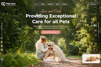 build pet care dog sitting training booking wix wordpress website store design