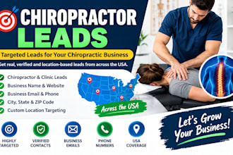 find chiropractor leads, chiropractic clinic leads, and chiropractor email list