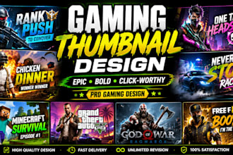 create a professional gaming youtube thumbnail