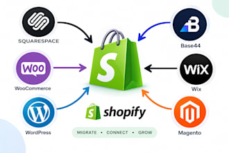 migrate squarespace to webflow, shopify wix to wordpress sqaurespace app design