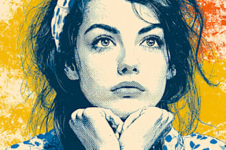 draw retro pop art illustrations that pop