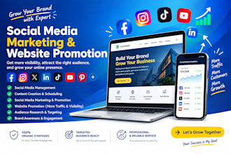 promote your social media manager for marketing and website promotion