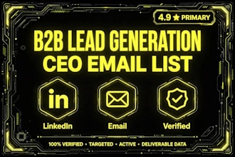 do b2b lead generation and find CEO email list