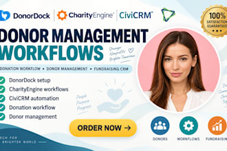 automate donordock charityengine civicrm donor management workflows