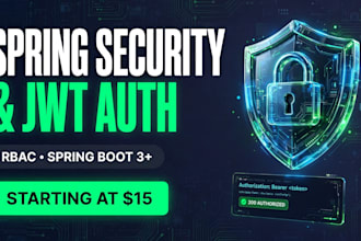 implement spring security 6, jwt authentication, and role based authorization