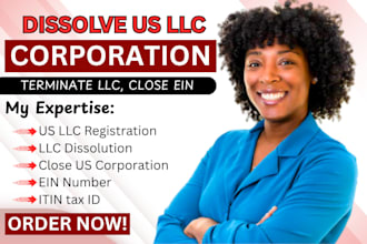 do llc dissolution, llc reinstatement, change of address, renew llc, close ein