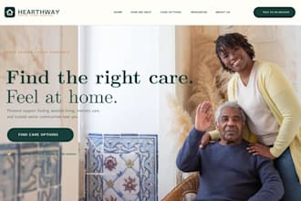 design wix senior placement website senior care advisor assisted living website