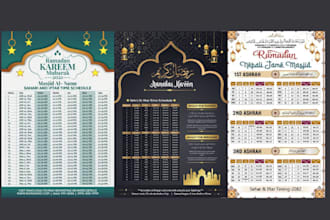 design ramadan calendar, planner islamic calendar schedule or timetable