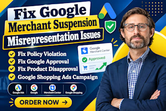 fix google merchant center misrepresentation issue, policy violation setup gmc