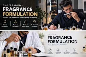 create a custom fragrance formulation, perfume , and scent development