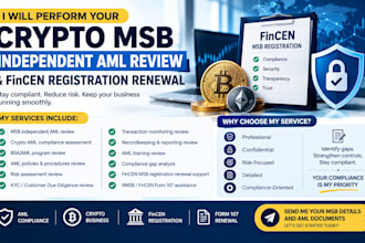 perform your crypto msb independent aml review and fincen registration renewal