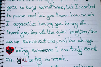 handwrite beautiful personalized notes and letters
