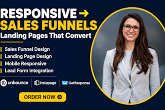 responsive sales funnels and landing pages in unbounce instapage getresponse