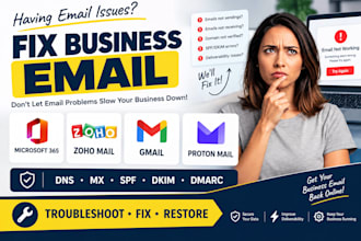 fix microsoft 365 zoho mail gmail proton mail problems and business email issues