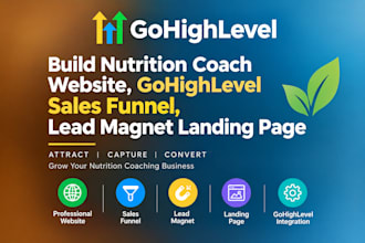 do nutrition coach website, gohighlevel sales funnel lead landing page