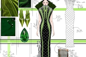 custom fashion design sketches and fashion illustration