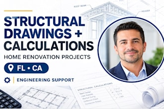 deliver drawing plans,structural calculations for home renovation projects in fl