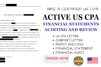 sign verified US CPA letter, mortgage letter, income verification licensed CPA