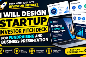 design you startup investor pitch desk for fundraising and business presentation