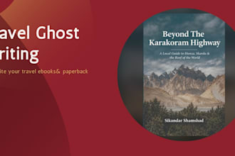 ghostwrite a travel ebook or paperback for your amazon KDP