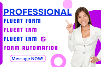 design and redesign wordpress fluent form and  automation