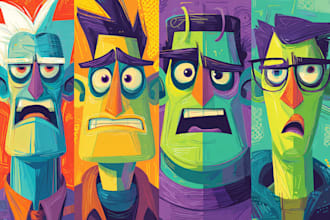 design a modern pop art collage or retro poster