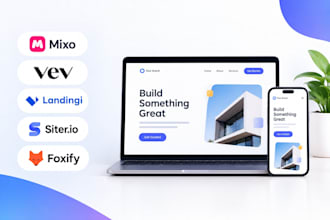 design landing page and website using mixo vev landingi siter io foxify