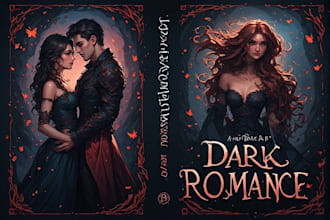illustrate dark romance book cover kdp romance fantasy book