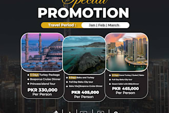 design professional travel posters and promotional flyers