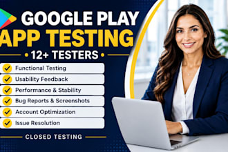provide 12 testers for google play console closed testing