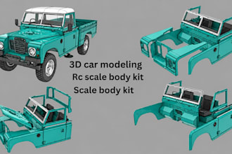 custom 3d car modeling rc body kit scale body kit 3d wide body shell stl